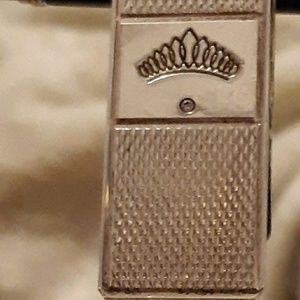 Sterling silver money clip with diamond